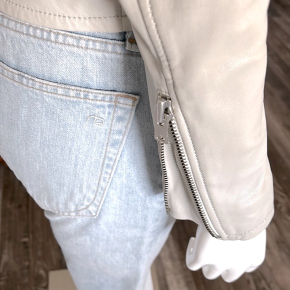 IRO Blondie Studded Leather Jacket Grey - Picture 10 of 16